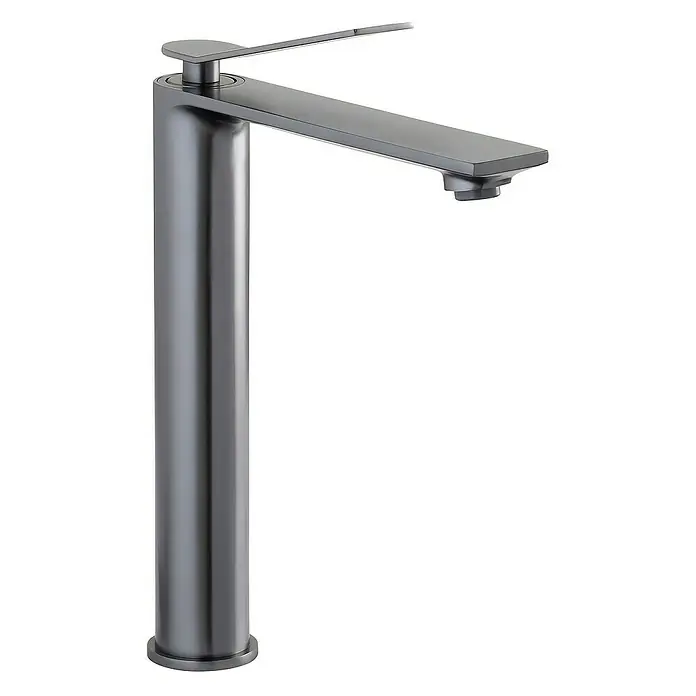 SCHÖNER WOHNEN-Kollektion Waschtischarmatur Viola Auslaufhöhe 24 cm Industrial - Industrial, Seidenmatt - Schlichte, moderne Badarmatur in dunklem Metallton. Der Wasserhahn zeichnet sich durch seine klare Linienführung und das elegante Design aus.
