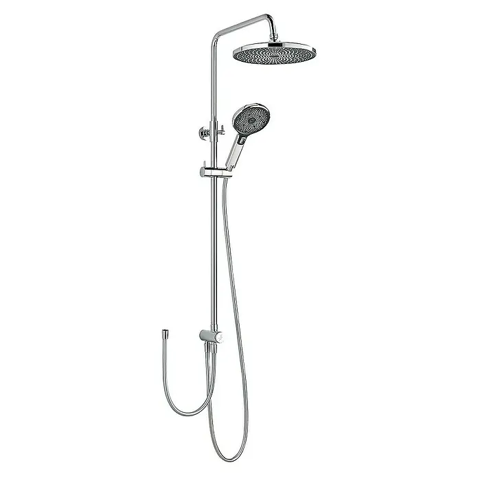 SCHÖNER WOHNEN-Kollektion Duschsystem Biella Wassersparend Chrom - Anzahl Strahlarten: 3 Stk., Chrom - Duschsäule mit Kopf- und Handbrause. Komplettes Duschsystem für ein entspannendes Duscherlebnis.