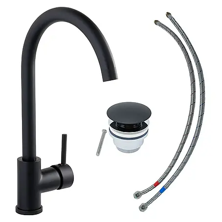 SCHÖNER WOHNEN-Kollektion  Waschtischarmatur Cantis Wassersparend Mattschwarz