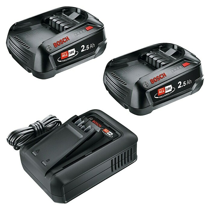 Bosch Power for All 18V Punjač i baterija 18V  (2 baterije, 2,5 Ah) | BAUHAUS