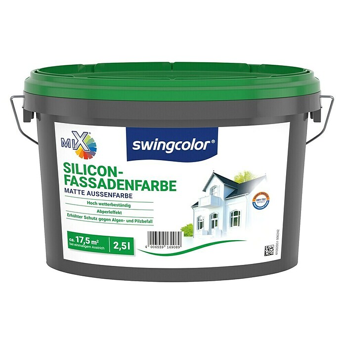 swingcolor Mix Silikon-Fassadenfarbe (Basismischfarbe, 2,5 l, Matt)