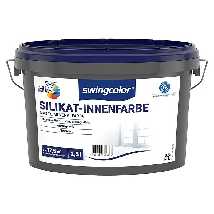 swingcolor Mix Silikat-Wandfarbe (Basismischfarbe, 2,5 l, Matt)