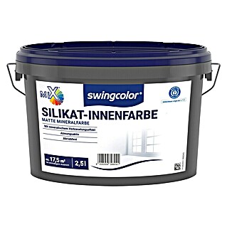 swingcolor Mix Wandfarbe Silikat-Innenfarbe zum Mischen lassen (Basismischfarbe 1, Matt, 2,5 l, Konservierungsmittelfrei)