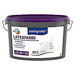swingcolor Mix Latexfarbe zum Mischen lassen (Basismischfarbe 1, Seidenglänzend, 5 l, Lösemittelfrei)
