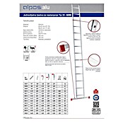 Alpos Alu Ljestve za naslanjanje  (Broj stuba: 9 Kom., Radna visina: 3,51 mm, Opteretivost: 150 kg, Aluminij) | BAUHAUS