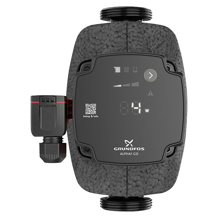 Grundfos Umwälzpumpe ALPHA1 GO 25-40 180 (Leistungsaufnahme: 4 W - 27 W, Förderhöhe: 4 m, Einbaulänge: 180 mm) | BAUHAUS