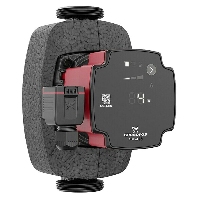 Grundfos Umwälzpumpe ALPHA1 GO 25-40 180 (Leistungsaufnahme: 4 W - 27 W, Förderhöhe: 4 m, Einbaulänge: 180 mm) | BAUHAUS