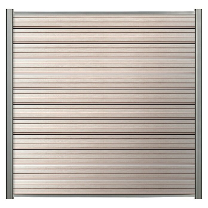 Steckzaun-Element Monza (177,3 x 14 cm, Sand, 2er Pack WPC-Bohlen für Steckzaunsystem) | BAUHAUS