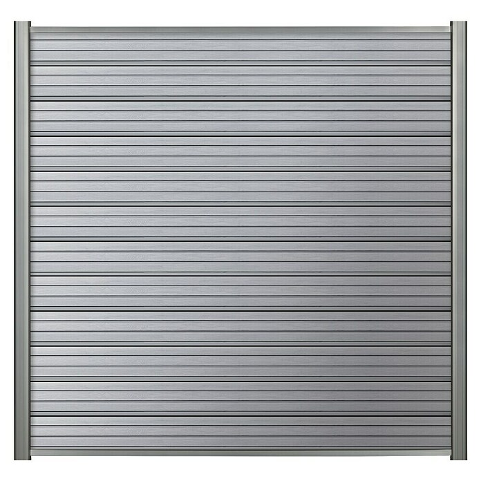 Steckzaun-Element Monza (177,3 x 14 cm, Grau, 2er Pack WPC-Bohlen für Steckzaunsystem) | BAUHAUS