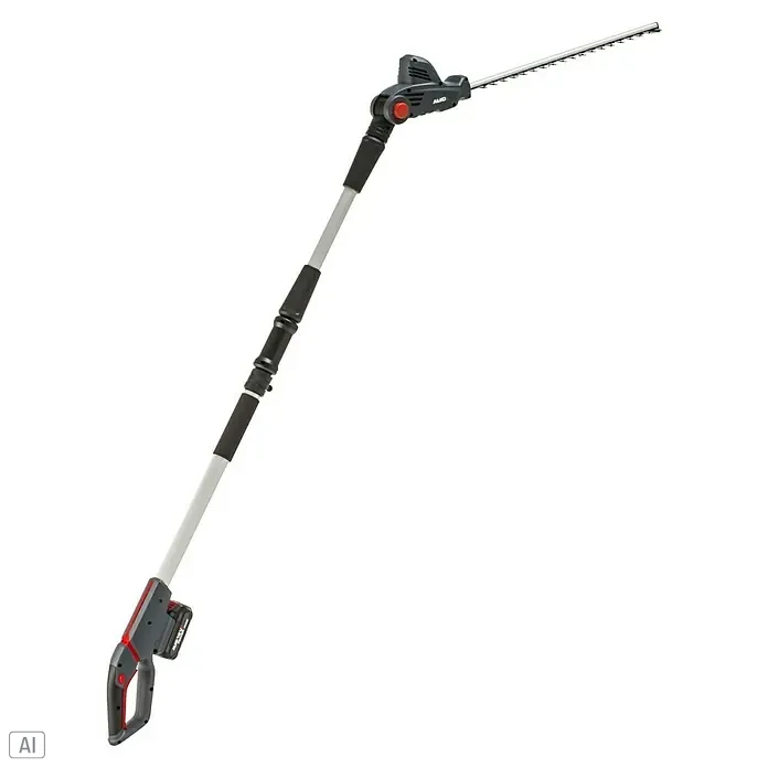 AL-KO 18V/36V Akku-Heckenschere HTAD 1845 - 18 V, Li-Ionen, 1 Akku, Schnittlänge: 45 cm - AL-KO Akku-Hochentaster mit Teleskopstiel für komfortables und sicheres Schneiden hoher Hecken und Büsche vom Boden aus.