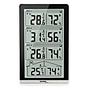 Technoline Wetterstation WS 7060 (LC-Display, Batteriebetrieben, Schwarz, 4 x 8,1 x 13,3 cm)