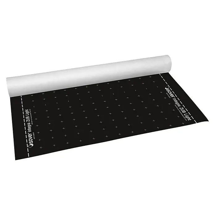Isover Dachunterdeckbahn ZUB Light - Länge: 25 m, Breite: 1,5 m - Eine Rolle Isover Integra ZUB Light Dämmstoffmatte, ideal für Wärme- und Schallschutz mit praktischen Markierungen für den Zuschnitt.