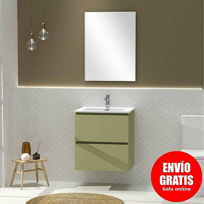 Artysan Conjunto de mueble de baño Harmony Top (Ancho: 60 cm, Verde cactus, 3 pzs.) | BAUHAUS