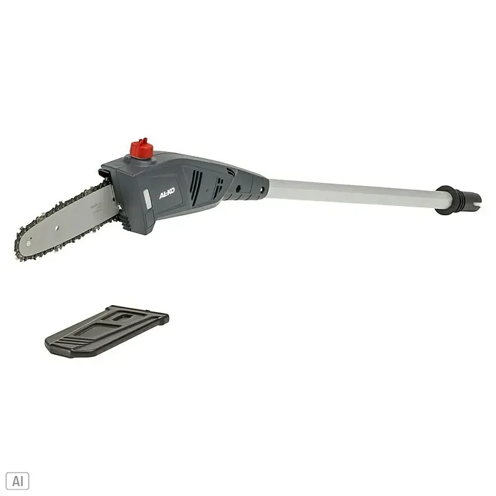 AL-KO 18V/36V Akku-Hochentaster CSAD 1820 - 18 V, 1 Akku, Schwertlänge: 20 cm, Länge Stiel: 210 cm - 260 cm - Astkettensäge von AL-KO mit Teleskopstiel und Kettenschutz für sicheres Arbeiten in der Baumpflege und Gartenarbeit.