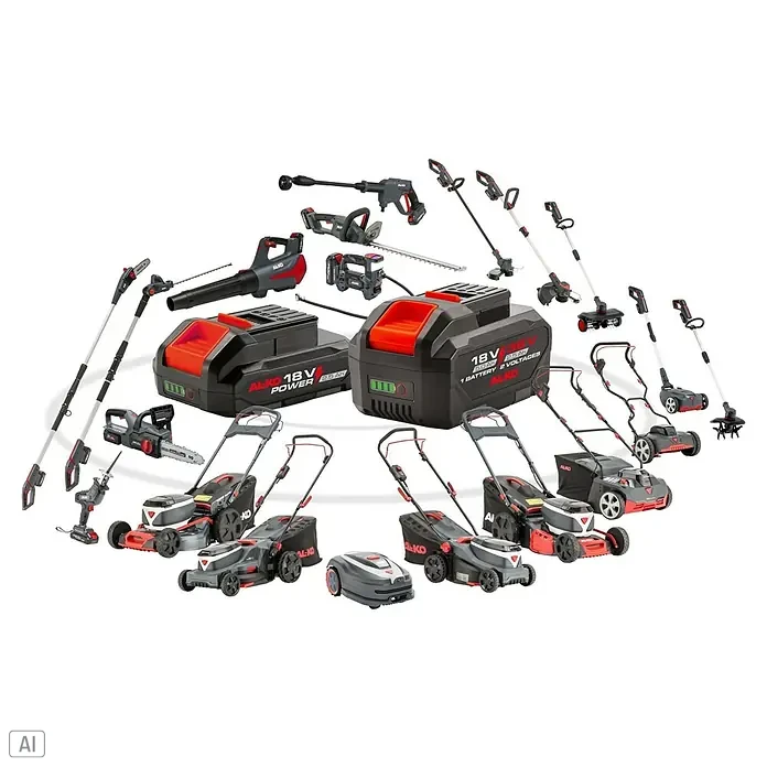 AL-KO 18V/36V Dual-Ladegerät C300.6 2x4A - Schwarz/Rot - Eine vielfältige Auswahl an AL-KO Gartengeräten, inklusive Rasenmäher, Trimmer und Heckenscheren, alle mit Akkubetrieb für kabellose Freiheit.