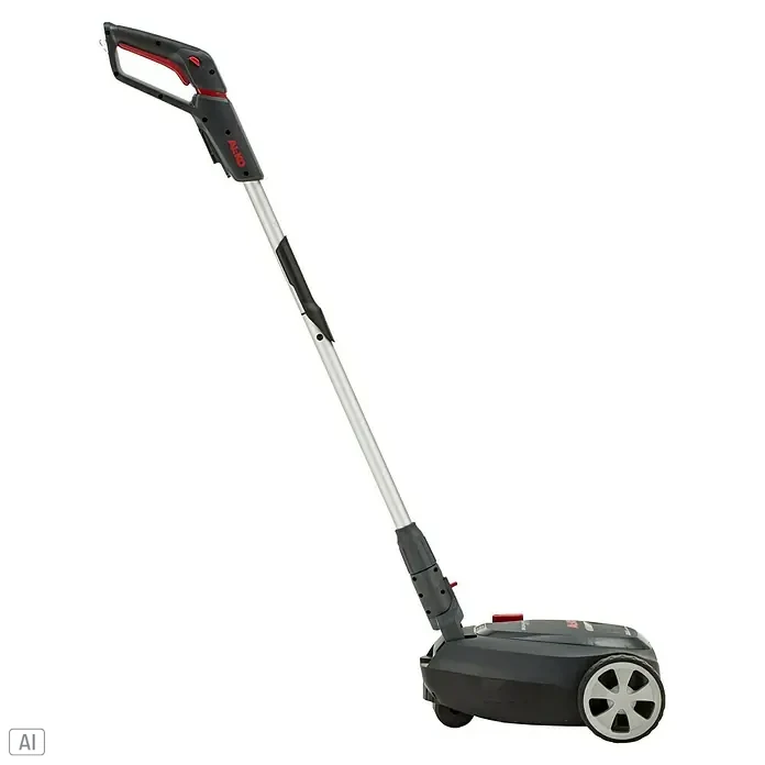 AL-KO 18V/36V Akku-Rasenmäher 22.6 - 18 V - 36 V, 1 Akku, 2,5 Ah, Schnittbreite: 22 cm - Das Bild zeigt einen AL-KO Akku-Fugenreiniger mit Teleskopstiel und ergonomischem Griff für eine bequeme Reinigung von Gehwegen und Terrassen.