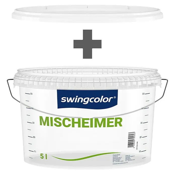 swingcolor Leer-Mischeimer mit Deckel - Oval, 5 l, Kunststoff - Eimer Swingcolor Mischheimer mit Deckel.