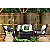 Sunfun Conjunto de muebles Savannah (4 piezas, Marrón oscuro)