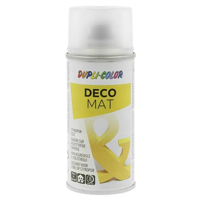 Dupli-Color Deco Mat Sprühlack - Farblos, Matt, 150 ml - Dupli-Color Deco Mat Sprühfarbe, geeignet für Styropor, ideal für Dekorations- und Bastelarbeiten mit schneller Trocknung.