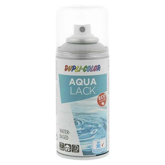 Dupli-Color Aqua Grundierung Aqua Lack - Hellgrau, 150 ml - Dose Dupli-Color Aqua Lack Sprühfarbe, wasserbasiert und umweltfreundlich, ideal zum Lackieren von Spielzeug und anderen Objekten.