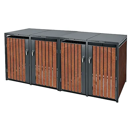 ML-Design  Mülltonnenbox Mülltonnencontainer mit Klappdeckel/Tür für 4 Tonne 120 oder 240 Liter