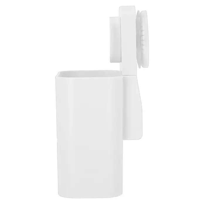 Venus Duschkorb Orsa - 8,7 x 10,7 x 17,5 cm, Weiß - Weiße Toilettenbürste mit Behälter, minimalistisch und platzsparend. Ideal für moderne Badezimmer, pflegeleicht und hygienisch.