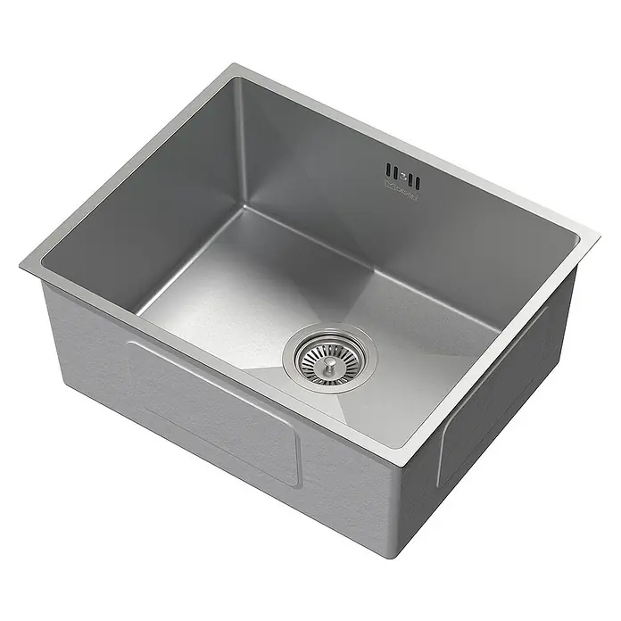 ML-Design Einbauspüle Silber Einzelbecken Waschbecken Küche Spüle Edelstahlspüle - 50 x 40 cm, Stahl - Spülbecken aus Edelstahl mit einem modernen Design und einem glänzenden Finish für eine stilvolle Ergänzung Ihrer Küche.