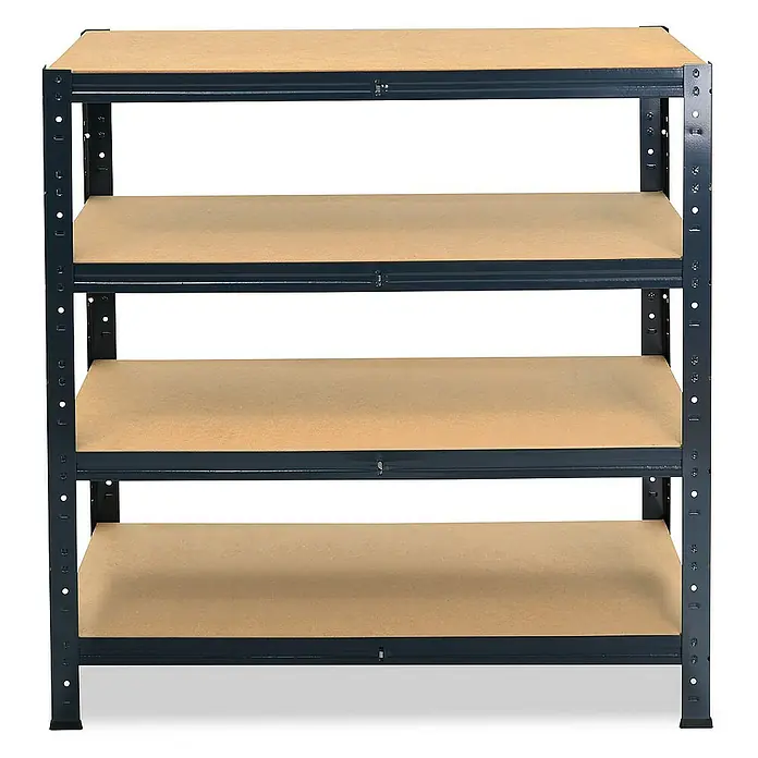 shelfplaza Schwerlastregal HOME - H x B x T: 115 x 100 x 30 cm, Traglast pro Boden: 175 kg, Stecken, anthrazit - Stabiles Regal mit vier Ebenen, ideal für Lagerung und Organisation. Robuste Konstruktion für hohe Belastbarkeit.