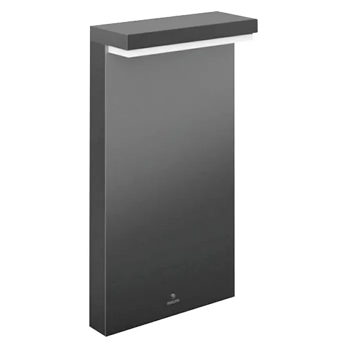 Philips Hue Sobremuro exterior Nyro - 13,5 W, Color del marco: Negro, RGBW, 9,9 x 25,5 x 40 cm, Con bombillas - Elegante espejo de baño gris con iluminación integrada para un diseño de baño moderno. Una mezcla perfecta de estilo y funcionalidad.
