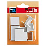 Inofix Plasfix Kit de accesorios para canaleta (Blanco, An x Al: 2,1 x 1,15 cm, 7 uds.)