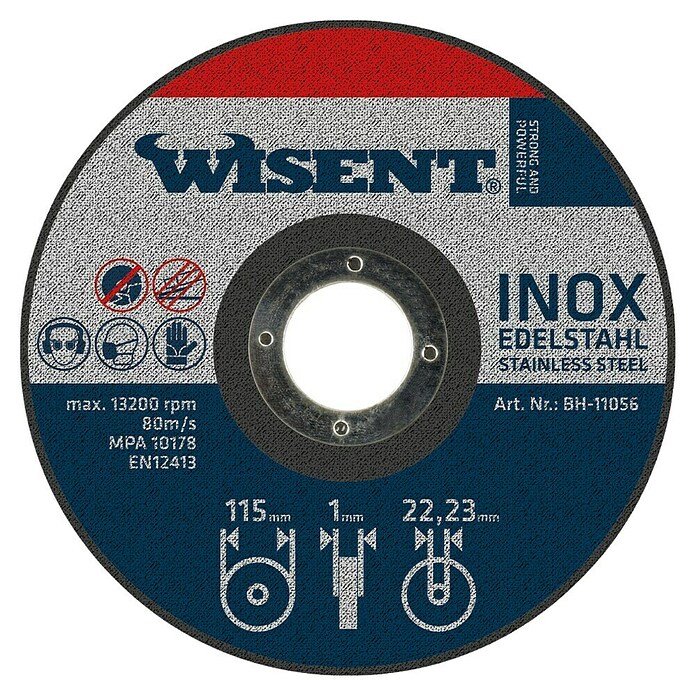 Alpha Tools Trennscheibe Inox (Durchmesser Scheibe: 115 mm, Geeignet für: Edelstahl, 10 Stk.)