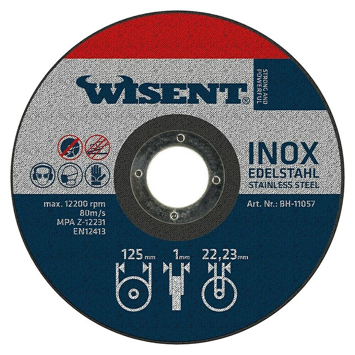 Alpha Tools Trennscheibe Inox (Durchmesser Scheibe: 125 mm, Geeignet für: Edelstahl, 10 Stk.)