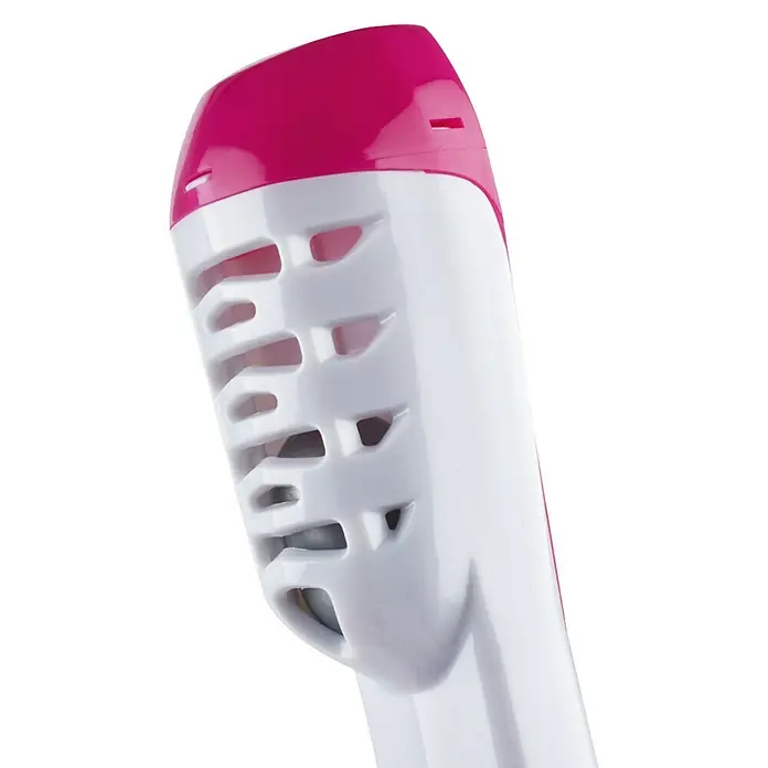 Seac Sub Máscara de Snorkel Magica - S/M, Plástico, Rosa - Primer plano de un snorkel con parte superior rosa y aberturas blancas.