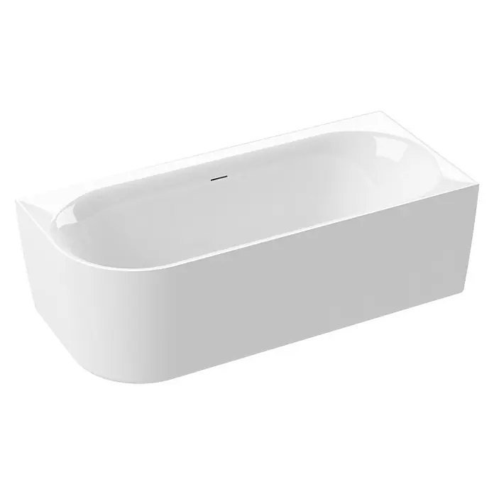 Calmwaters Freistehende Badewanne Seamless Comfort - Sanitäracryl, Weiß - Freistehende Badewanne in Weiß, modernes Design für Badezimmer, mit abgerundeten Kanten und minimalistischer Optik für entspannende Bäder.