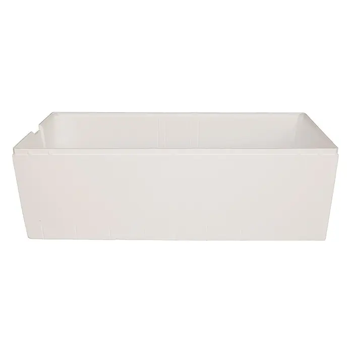 Calmwaters Badewanne Modern Small 2 - Sanitäracryl, Weiß - Weiße rechteckige Aufbewahrungsbox aus Kunststoff für die Organisation von Gegenständen in verschiedenen Umgebungen.
