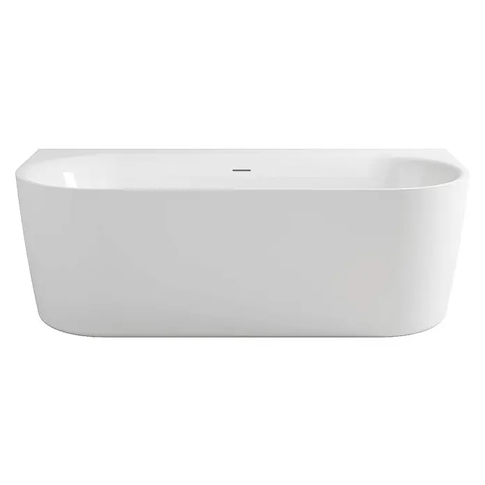 Calmwaters Freistehende Badewanne Seamless Comfort - L x B: 180 x 80 cm, Sanitäracryl, Weiß - Freistehende Badewanne aus weißem Sanitäracryl in modernem Design für ein stilvolles Badezimmer.