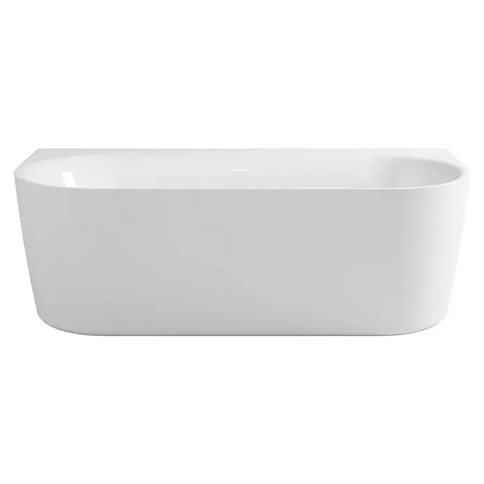 Calmwaters Freistehende Badewanne Seamless Comfort - L x B: 180 x 80 cm, Sanitäracryl, Weiß - Elegante, freistehende Badewanne in schlichtem Weiß mit abgerundeten Ecken. Ideal für ein modernes Badezimmerdesign und entspannende Bäder.