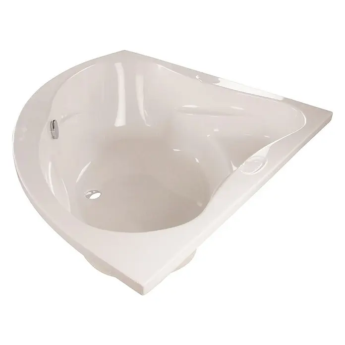 Calmwaters Eckbadewanne Original - Sanitäracryl, Weiß - Weisse, dreieckige Badewanne, ideal für kleine Badezimmer, mit glänzender Oberfläche und komfortablem Design für entspannende Bäder.