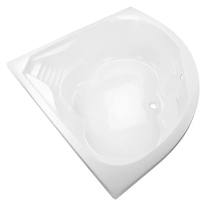 Calmwaters Eckbadewanne Curved Wellness - L x B: 150 x 150 cm, Sanitäracryl, Weiß - Weisse, moderne Eckbadewanne für ein stilvolles Badezimmer. Entspannung pur in der eleganten Badewanne.