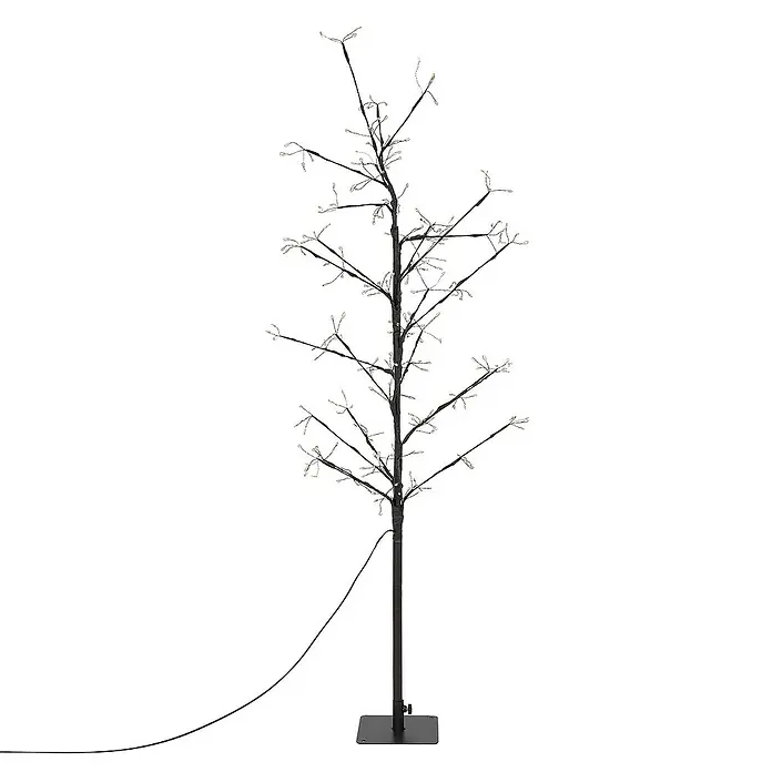 ECD Germany Künstlicher Weihnachtsbaum Leuchtbaum mit 240 LEDs inkl. Timer für Innen & Außen IP44 Warmweiß - Black, LED-Beleuchtung - Deko-Baum mit LED-Lichtern, perfekt für stimmungsvolle Beleuchtung im Innenbereich. Schafft eine gemütliche Atmosphäre.