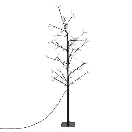 ECD Germany  Künstlicher Weihnachtsbaum Leuchtbaum mit 240 LEDs inkl. Timer für Innen & Außen IP44 Warmweiß