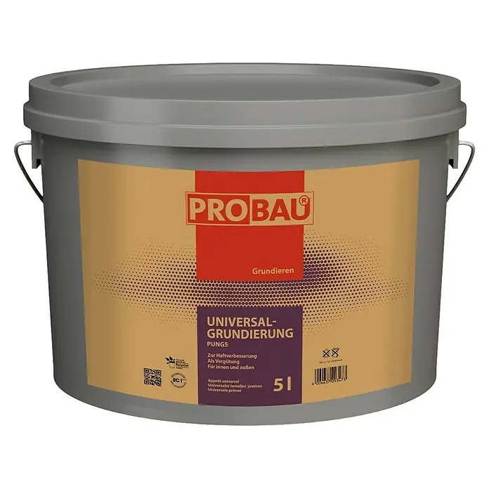 Probau Universalgrundierung - 5 l - Eimer Probau Universal Grundierung, zur Haftverbesserung und als Vergütung für Innen- und Außenbereiche, 5 Liter Gebinde.