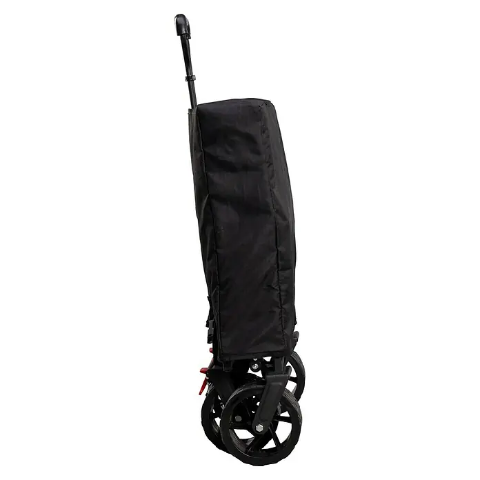 Faltbarer Bollerwagen - L x B x H: 102 x 66 x 76 cm, Belastbarkeit: 60 kg - Ein schwarzer Faltbollerwagen, ideal für den Transport von Einkäufen und Ausrüstung. Praktisch und leicht zu verstauen.