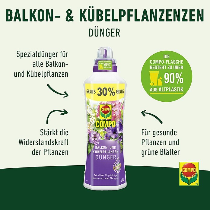 Compo Balkon- & Kübelpflanzen-Nahrung (1,3 l)