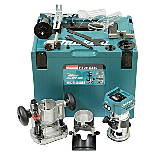 Makita XGT 40V max. Fresadora multifunción de batería RT001GZ (40 V, Sin batería, Número de revoluciones de marcha en vacío: 10.000 r.p.m. - 31.000 r.p.m.)