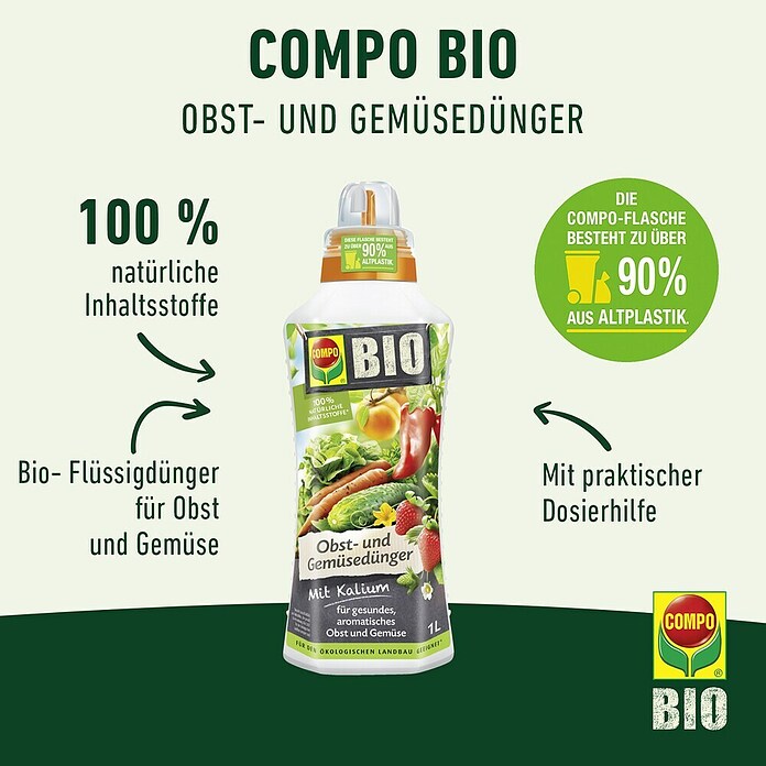 Compo Bio-Obst- & Gemsednger (1 l) | BAUHAUS