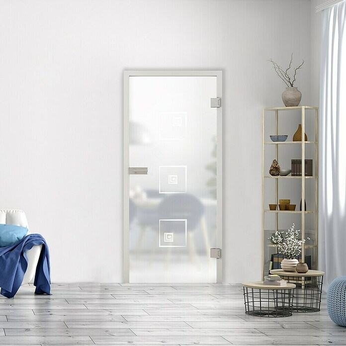 Diamond Doors Glasdrehtür DD 587 (B x H: 871 x 2 013 mm, DIN Rechts, Einscheibensicherheitsglas (ESG)) | BAUHAUS