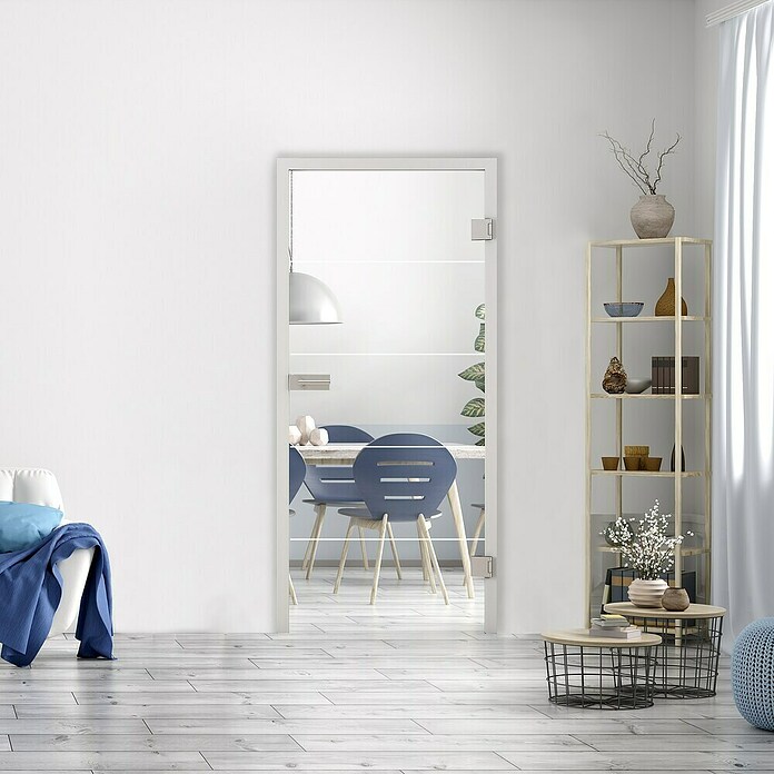 Diamond Doors Glasdrehtür DD 582 (B x H: 871 x 2 013 mm, DIN Rechts, Einscheibensicherheitsglas (ESG)) | BAUHAUS