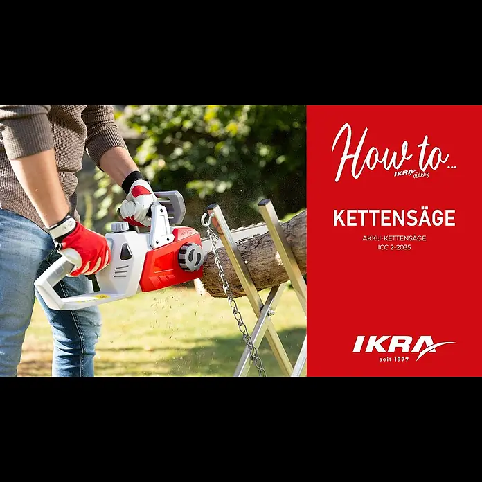 Ikra Akku-Kettensäge ICC 2/2035 - 40 V, 2 Ah, Li-Ionen, 2 Akkus - Der richtige Aufbau und Umgang mit der Akku Kettensge ICC 2 2035