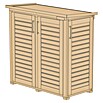 Weka GartenQ Geräteschrank (75 x 160 x 161 cm, Natur)